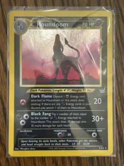 Houndoom Neo Revelation Holo Rare 8/64 Pokemon Card LP Vintage WOTC - Image 2