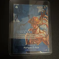 Bandai Portgas.D.Ace Winner Character Card P-103 One Piece Card Game - Image 1