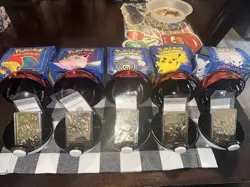 Burger King Limited Edition Pokemon Metal Card Lot 5 Charizard Pikachu - Image 1