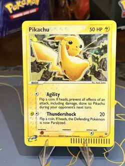Pokemon Pikachu TCG Black Star Promo 012 E-Reader Holo Card 2003 - Image 2