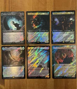 MTG LotR NM Surge Foil Lot, Lord of the Rings, Smaug, Double Sided, Shelob, Rare - Image 1