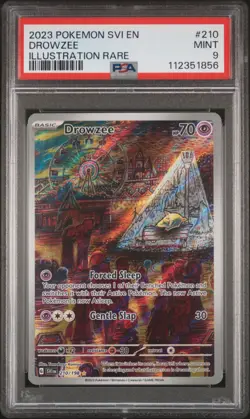 2023 POKEMON SVI EN-SCARLET & VIOLET ILLUSTRATION RARE #210 DROWZEE PSA 9 - Image 1