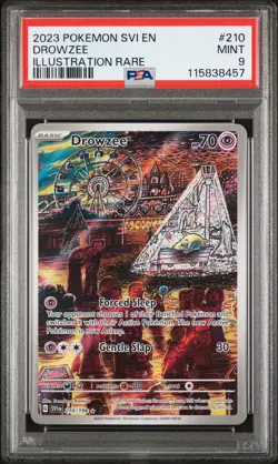 2023 POKEMON SVI EN-SCARLET & VIOLET ILLUSTRATION RARE #210 DROWZEE PSA 9 - Image 1