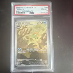 Omanyte 180/165 PSA 10 2023 English Illustration Rare Holo SV 151 - Image 1
