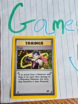 Pokemon TCG Koga Gym Challenge Trainer Holo 19/132 NM/M - Image 1