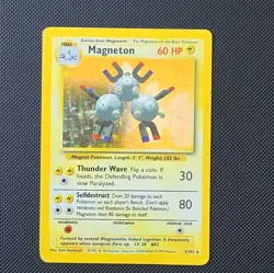 Wizards of the Coast Magneton 9/102 Base Set Unlimited Holo Rare 60HP - Image 1