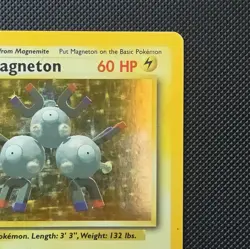 Wizards of the Coast Magneton 9/102 Base Set Unlimited Holo Rare 60HP - Image 3