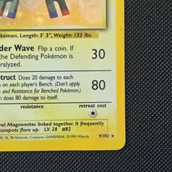 Wizards of the Coast Magneton 9/102 Base Set Unlimited Holo Rare 60HP - Image 4
