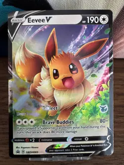 Pokemon Sword & Shield Promo | Eevee V SWSH065 LP - Image 1