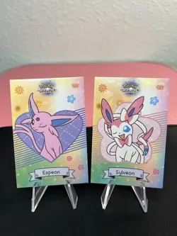 Espeon & Sylveon Cracked Ice Holo - Pokemon Let’s Go Eevee Database - Image 1