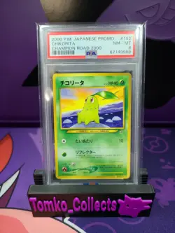 Pokemon 2000 Champion Road Chickorita PSA 8 NM/Mint Low POP - Image 1