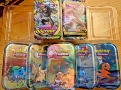 Pokemon TCG Kanto Mini Tins Full Set Sealed 5x Darkness Ablaze 5x Vivid Voltage - Image 1