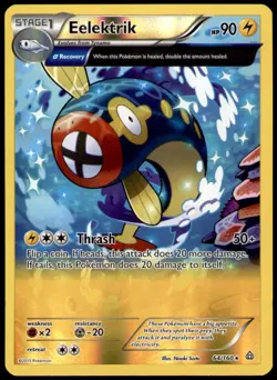Eelektrik 64/160 Rare Primal Clash Pokemon Reverse Holo Near Mint - Image 1
