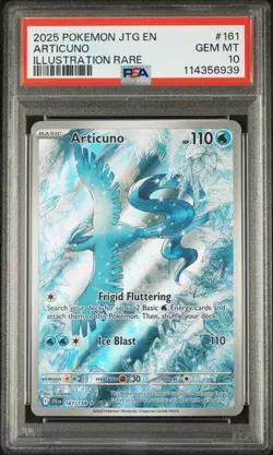 2025 Pokemon Journey Together Articuno Illustration Rare #161 PSA 10 - Image 1