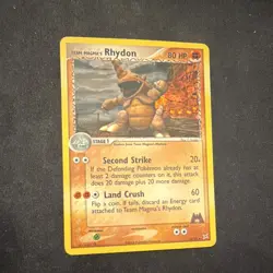 Nintendo Team Magma's Rhydon 22/95 EX Team Magma vs Team Aqua 80 HP 2004 - Image 1