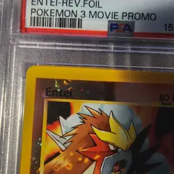 Entei 34/53 Pokemon Movie Promo 2001 PSA 8 NM-MT WITH Double SWIRL 🌀 - Image 4