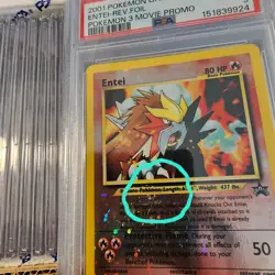 PSA 9 2001 Entei Reverse Holo 34 Pokemon TCG Movie 3 Black Star Promo Mint Swirl - Image 2