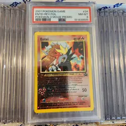 Entei 34/53 Pokemon Movie Promo 2001 PSA 8 NM-MT - Image 1