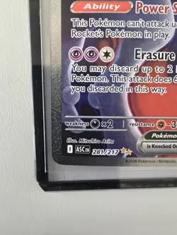 Team Rocket's Mewtwo EX 281/217 SIR Near Mint Pokemon TCG Ascended Heroes - Image 3