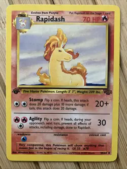 Rapidash Jungle 44/64 1st Edition Vintage WOTC - LP Pokemon TCG - Image 1
