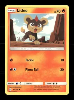 Litleo 36/236 Cosmic Eclipse NM/M Pokemon - Image 1