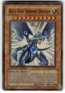 Blue-Eyes Shining Dragon MOV-EN001 Yu-Gi-Oh! The Movie Promo Set Yu-Gi-Oh NM - Image 1