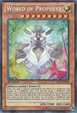 Yugioh! LP World of Prophecy - JOTL-EN028 - Secret Rare - 1st Edition Lightly Pl - Image 1