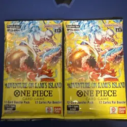 BANDAI ONE PIECE OP-15 OP15 ENG ADVENTURE ON KAMI’S ISLAND 2X BOOSTER PACKS - Image 1