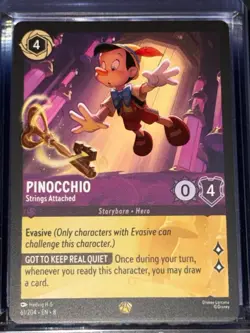 Pinocchio Strings Attached 8 61/204 Disney Lorcana Legendary Foil NM - Image 1