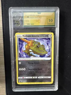 Pokemon - Radiant Steelix Holo Card - 124/196 Lost Origin - Grade 10 - Image 1