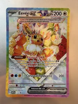 Pokemon TCG Prismatic Evolutions Eevee EX 174 Black Star Promo Card NM Condition - Image 1