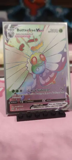 Pokemon TCG Butterfree VMAX Darkness Ablaze Secret Rainbow Rare Card 190/189 - Image 1