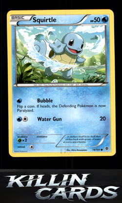 Squirtle 14/101 Pokemon Common Plasma Blast Card LP - Image 1