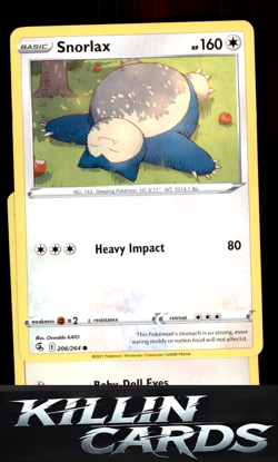 Snorlax 206/264 Pokemon Common SWSH08: Fusion Strike Card LP - Image 1