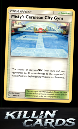 Misty's Cerulean City Gym 61/68 Pokemon Uncommon Hidden Fates Card LP - Image 1