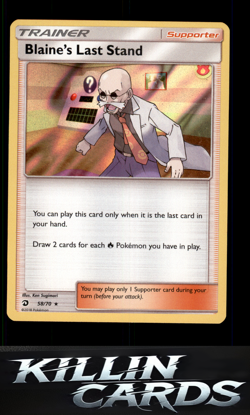 Blaine's Last Stand 58/70 Pokemon Holo Rare Dragon Majesty Card NM - Image 1