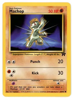Machop 59/82 Team Rocket Pokemon Card - Image 1