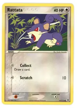 Rattata 77/112 EX FireRed & LeafGreen Pokemon Card - Image 1
