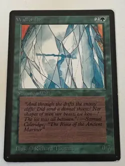 Magic the Gathering MTG Beta Wall of Ice LP+ (Beta Bob) - Image 1