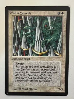 Magic the Gathering MTG Beta Wall of Swords LP+ (Beta Bob) - Image 1