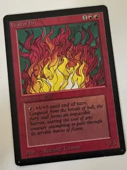 Magic the Gathering MTG Beta Wall of Fire LP (Beta Bob) - Image 1