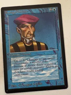 Magic the Gathering MTG Beta Prodigal Sorcerer NM- (Beta Bob) - Image 1