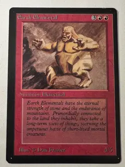 Magic the Gathering MTG Beta Earth Elemental LP (Beta Bob) - Image 1