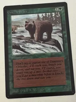 Magic the Gathering MTG Beta Grizzly Bears LP (Beta Bob) - Image 1