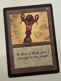 Magic the Gathering MTG Beta Rod of Ruin LP (Beta Bob) - Image 1