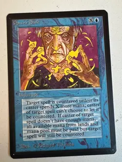 Magic the Gathering MTG Beta Power Sink NM- (Beta Bob) - Image 1