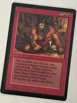 Magic the Gathering MTG Beta Stone Giant NM- (Beta Bob) - Image 1