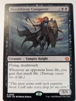 Bloodthirsty Conqueror MTG Magic the Gathering Foundations English NM-Mint - Image 1