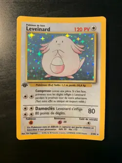 Carte Pokemon : Leveinard 3/102 Set de Base Edition 1 Wizards Francaise - Image 1