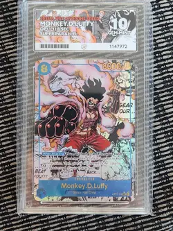 OP11-118 Monkey D Luffy, Snakeman Manga Graded Ace 10 - Image 1